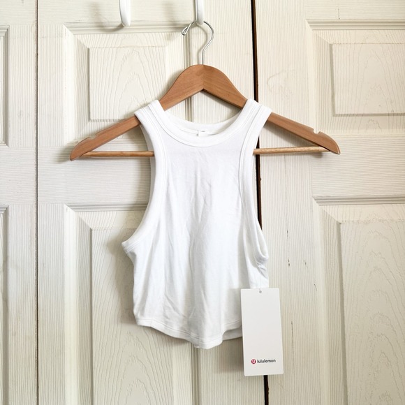 lululemon athletica Tops - Women's Lululemon Athletica Hold Tight Cropped Tank Top White 4